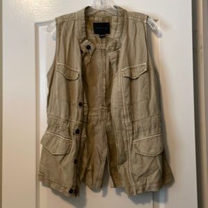 Anthropologie Light olive green vest